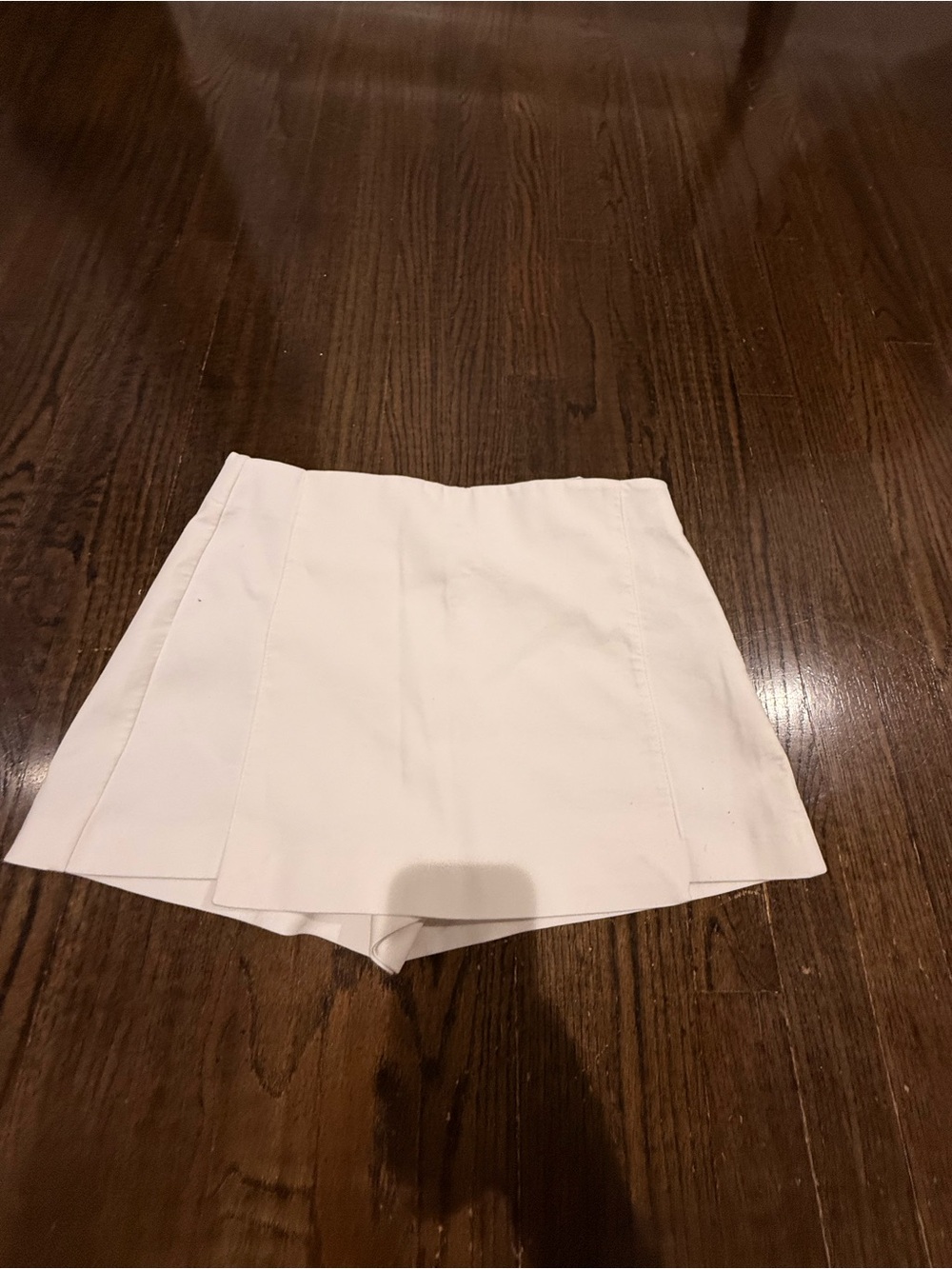 Zara Cream High-Waist Skort Shorts